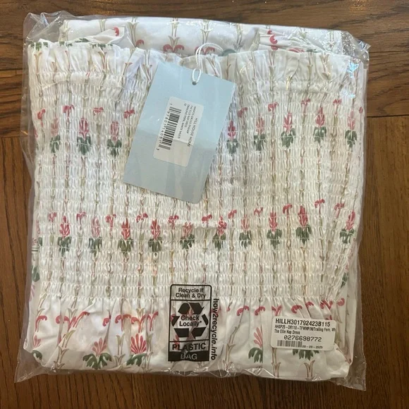 NEW Hill House Ellie Nap Dress. White Trailing Fern. M. NWT - Picture 6 of 7